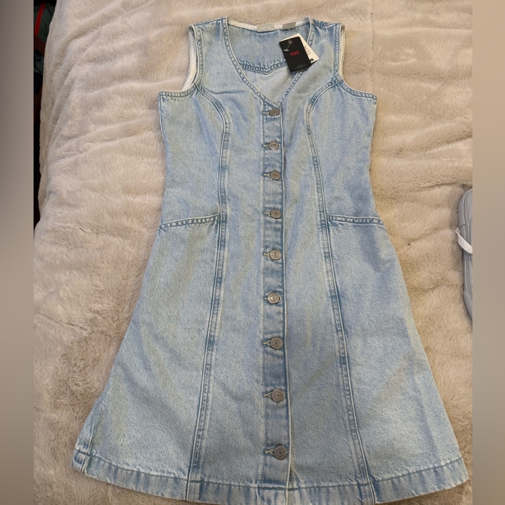 Levi's Light Blue Denim Mini Dress